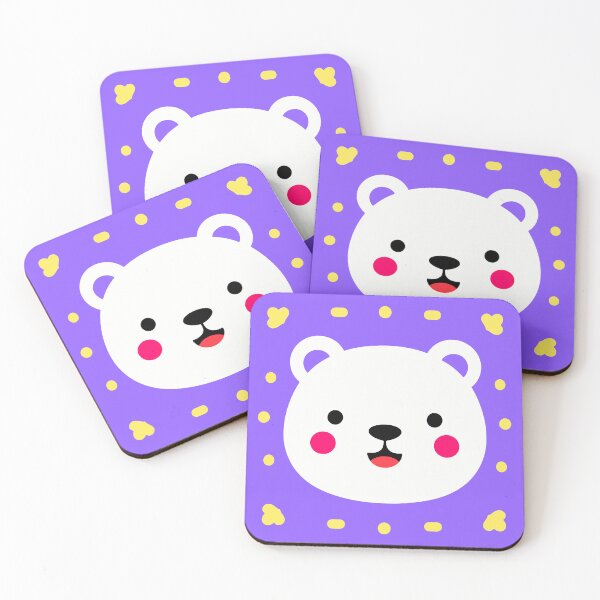 Item preview, Cute Bear Face Kawaii Seamless Pattern designed and sold by UniqueDesign751.