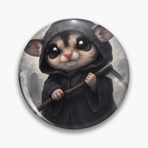 Item preview, Sugar Death – Cute Grim Reaper Sugar Glider designed and sold by OneStepFromArt.