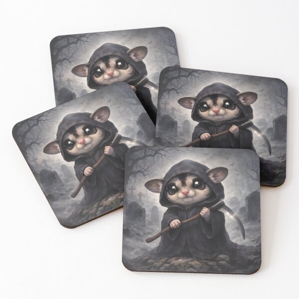 Item preview, Sugar Death – Cute Grim Reaper Sugar Glider designed and sold by OneStepFromArt.