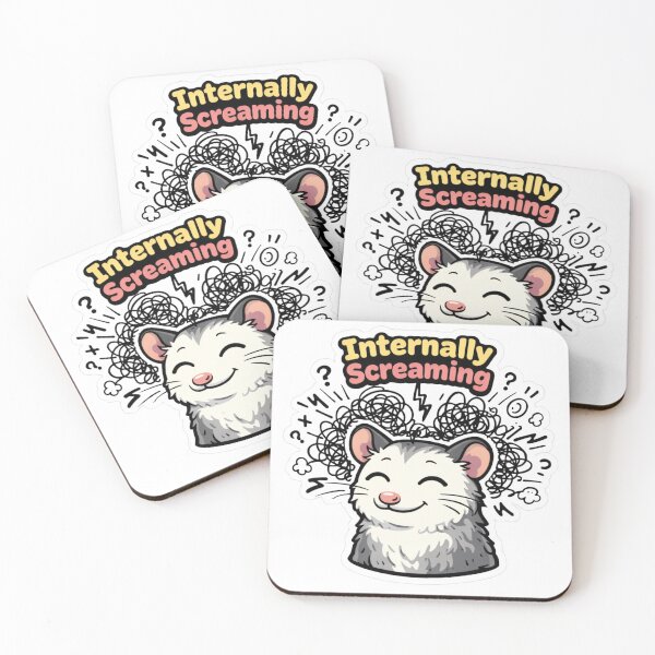 Item preview, Screaming Mouse Funny Stress Relief Gift Sticker designed and sold by Gentlestate.