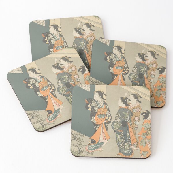 Item preview, Women Chatting by the Garden at a Kyoto Townhouse — Kyoto, Edo Period designed and sold by revivejapanart.