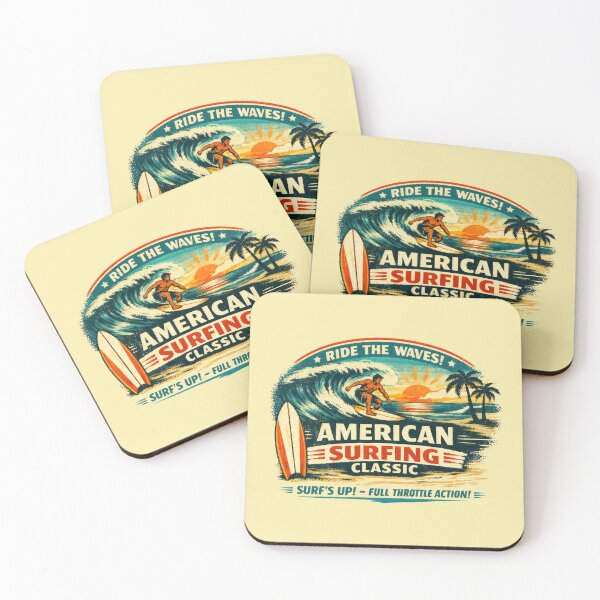 Item preview, Surfing Beach Life Summer American Surfing Classic designed and sold by SplashTastic.