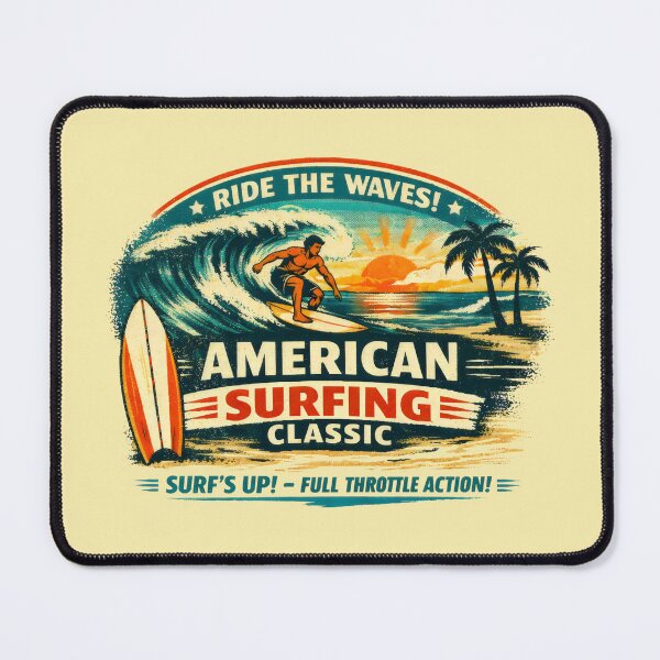 Item preview, Surfing Beach Life Summer American Surfing Classic designed and sold by SplashTastic.