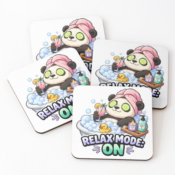 Item preview, Relax Mode On Panda Sticker - Funny Spa Day Panda - Bubble Bath Self Care Art designed and sold by ZYNORAworld.