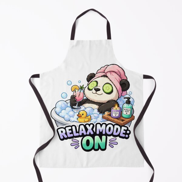 Item preview, Relax Mode On Panda Sticker - Funny Spa Day Panda - Bubble Bath Self Care Art designed and sold by ZYNORAworld.