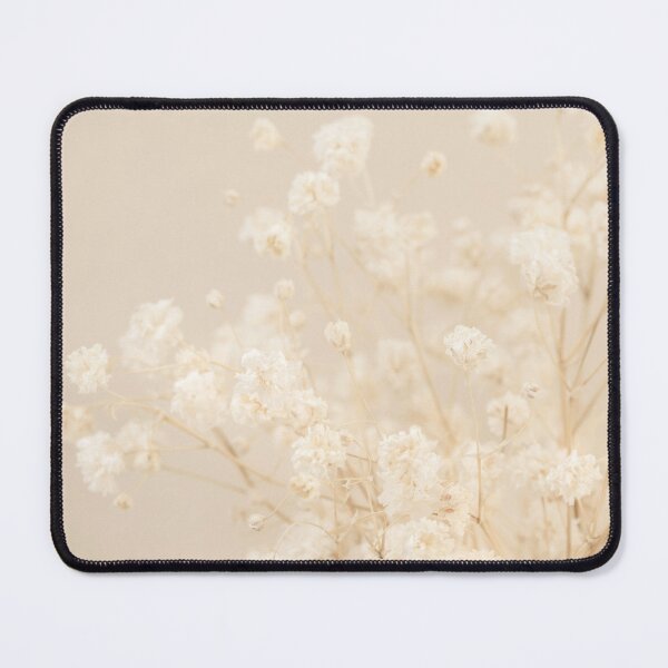 Item preview, Gypsophila dry romantic little white flowers wallpaper poster with blur backgroundmacro  designed and sold by TanalyFlowers.