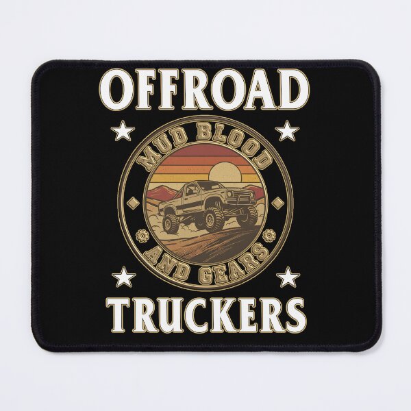 Item preview, Offroad Truckers - Mud Blood and Gears Retro 4x4 Truck Sunset Freedom designed and sold by Jt41.