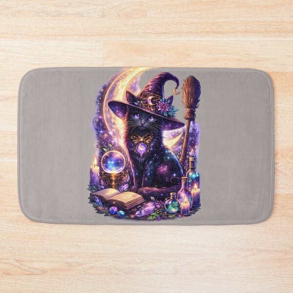 Item preview, Cosmic Witch Cat with Magic Moon designed and sold by HOPPER420.