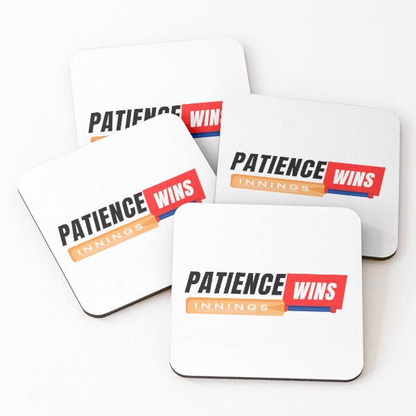 Item preview, Patience Wins Innings Cricket Sport Design designed and sold by LoudVictory.