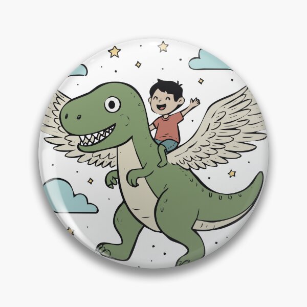 Item preview, Magical Flying Dinosaur with Boy Friend designed and sold by MeeraArts&Crafts.
