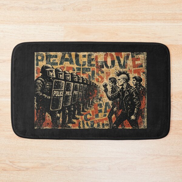 Item preview, Peace & Love Graffiti Protest Art Poster designed and sold by thelivingrp.