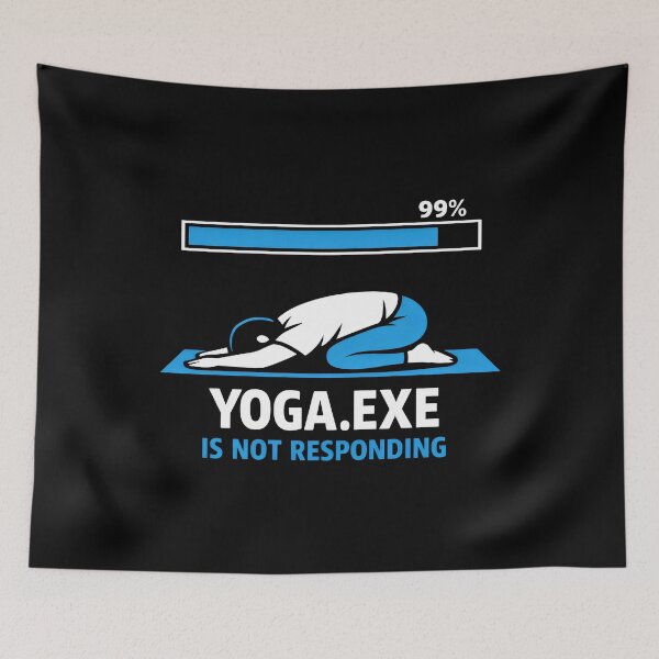Item preview, Yoga Fitness Humor Programmer System Error designed and sold by SplashTastic.