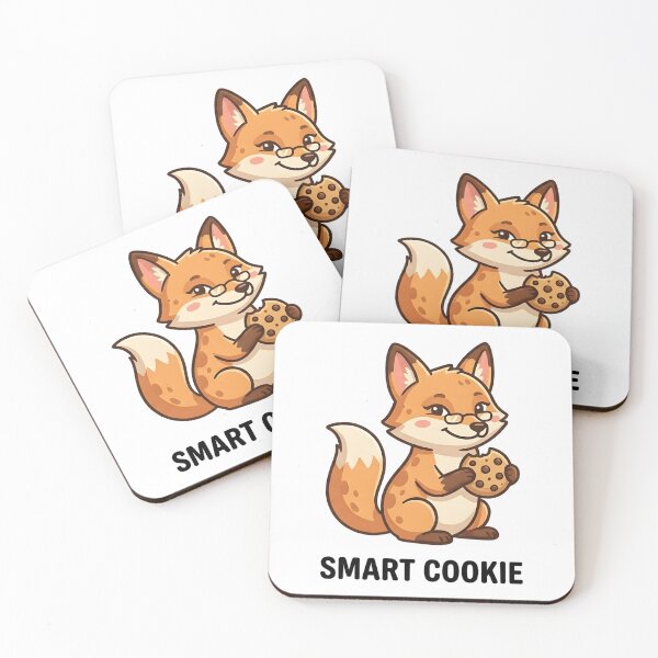 Item preview, Cute Fox Smart Cookie Kids T-Shirt – Funny Clever Fox Cartoon designed and sold by DIRTYSKETCHH.