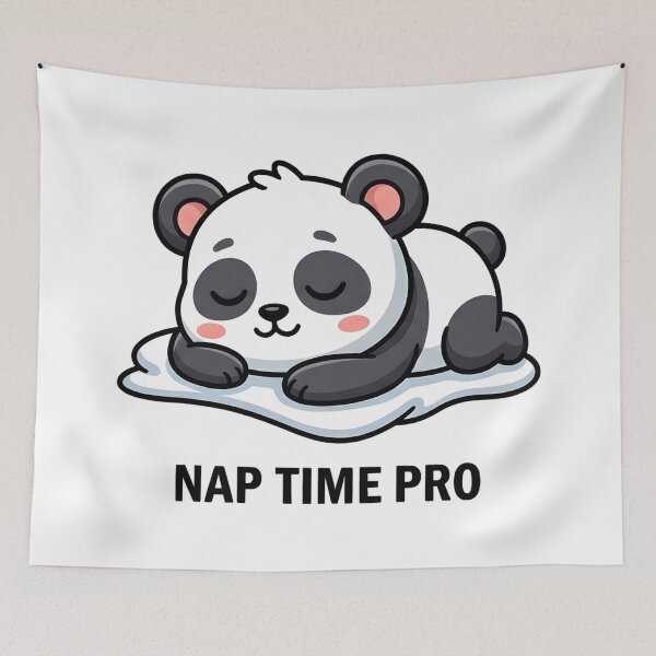 Item preview, Cute Panda Nap Time Pro Kids T-Shirt – Funny Sleepy Panda Cartoon designed and sold by DIRTYSKETCHH.