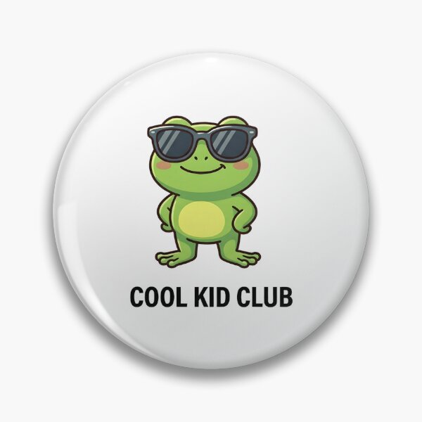 Item preview, Cool Frog Cool Kid Club Kids T-Shirt – Funny Frog Cartoon designed and sold by DIRTYSKETCHH.