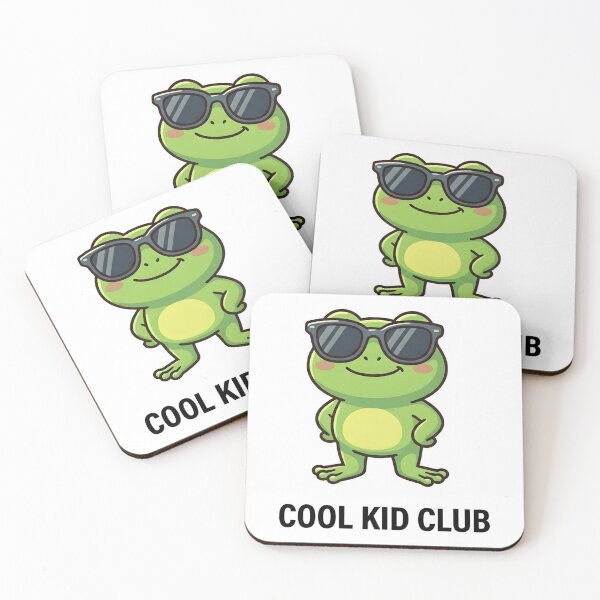 Item preview, Cool Frog Cool Kid Club Kids T-Shirt – Funny Frog Cartoon designed and sold by DIRTYSKETCHH.