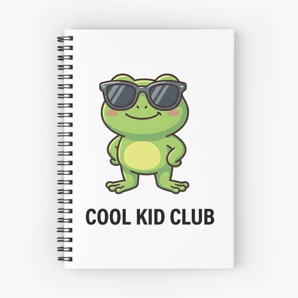 Item preview, Cool Frog Cool Kid Club Kids T-Shirt – Funny Frog Cartoon designed and sold by DIRTYSKETCHH.