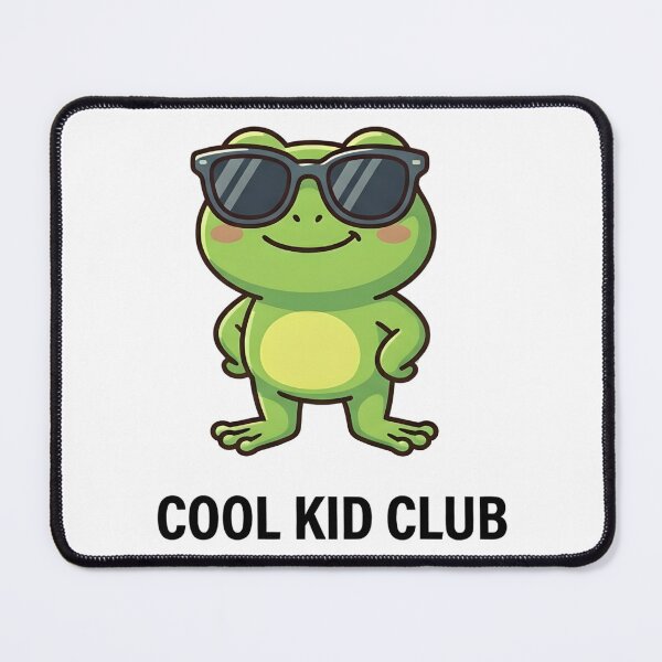 Item preview, Cool Frog Cool Kid Club Kids T-Shirt – Funny Frog Cartoon designed and sold by DIRTYSKETCHH.