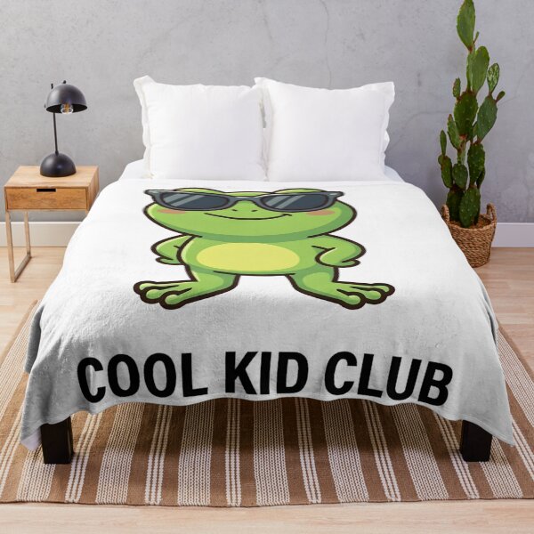 Item preview, Cool Frog Cool Kid Club Kids T-Shirt – Funny Frog Cartoon designed and sold by DIRTYSKETCHH.
