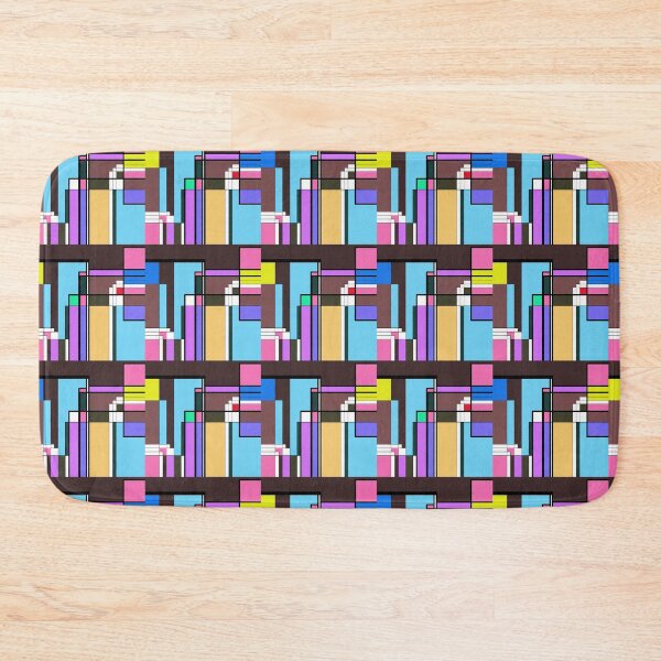 Item preview, Retro Geometric Pixel Pattern – Abstract Bauhaus Inspired Color Blocks designed and sold by Mohng Talulenz.