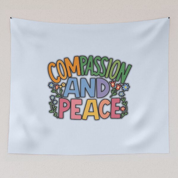 Item preview, Compassion and Peace – Floral Kindness Design – Soft Power, Kind Heart designed and sold by PriyaMagic.