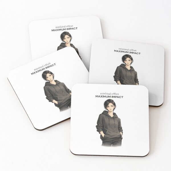 Item preview, Minimal Effort Maximum Impact – Streetwear Aesthetic Girl Sticker | Cool Confident Minimalist Art designed and sold by VNyA.