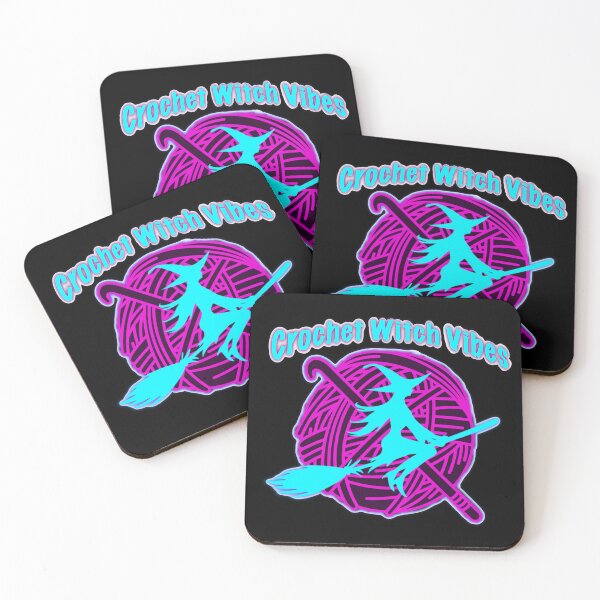 Item preview, Crochet Witch Vibes Sticker – Turquoise Yarn Magic Neon Aesthetic designed and sold by ArtyWares.