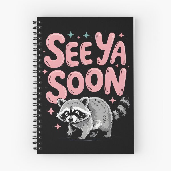 Item preview, See Ya Soon: Cute Raccoon Farewell Funny Goodbye, 2 Side See Ya Soon Raccoon Funny Star Saying designed and sold by NewaveBoutique.