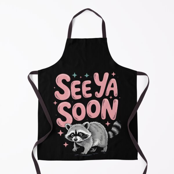 Item preview, See Ya Soon: Cute Raccoon Farewell Funny Goodbye, 2 Side See Ya Soon Raccoon Funny Star Saying designed and sold by NewaveBoutique.