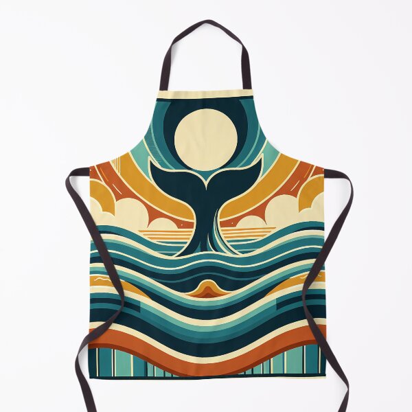 Item preview, Geometric Whale Tail and Ocean Waves designed and sold by InkSmithery.