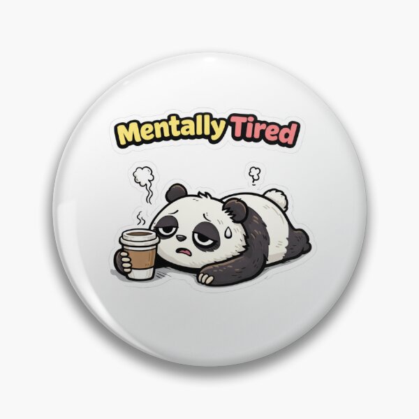 Item preview, Exhausted Panda Funny Mental Health Gift Sticker designed and sold by Gentlestate.
