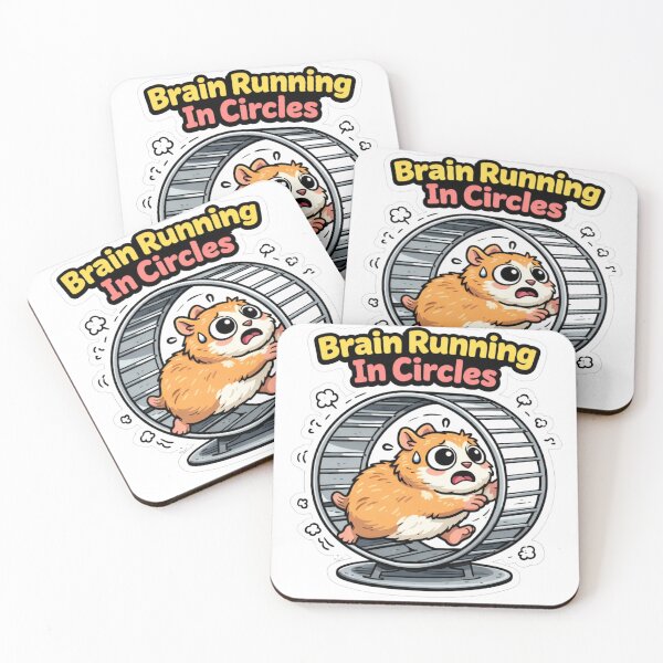 Item preview, Anxious Hamster Brain Running In Circles Sticker designed and sold by Gentlestate.