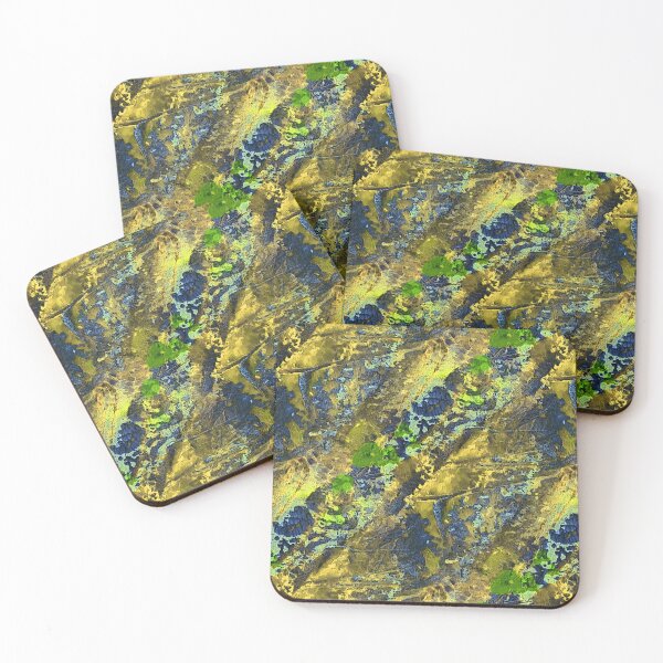 Item preview, Textured Rustic Abstract in Yellow and Green designed and sold by Artistestella.