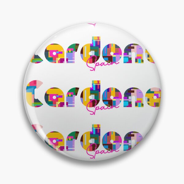 Item preview, Cardona, Spain, Vibrant Abstract City Typography Art designed and sold by Wanderful-roads.