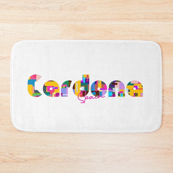 Item preview, Cardona, Spain, Vibrant Abstract City Typography Art designed and sold by Wanderful-roads.