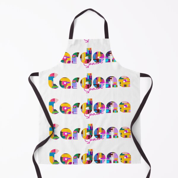 Item preview, Cardona, Spain, Vibrant Abstract City Typography Art designed and sold by Wanderful-roads.