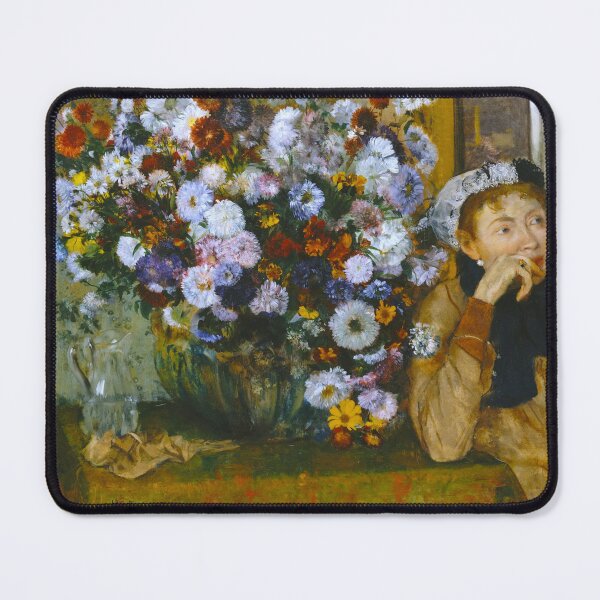 Item preview, Edgar Degas — Woman and Vase of Flowers, Intimate Portrait, 1865 designed and sold by L'Atelier 1888.