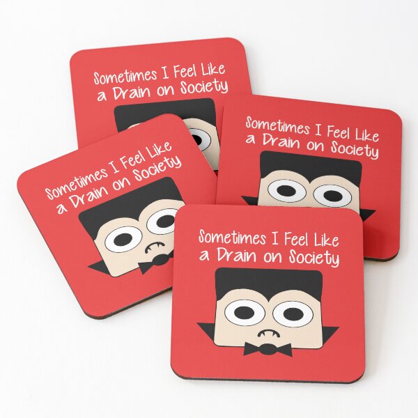 Item preview, Sometimes I Feel Like a Drain on Society – Funny Vampire Pun designed and sold by Lainey1978.