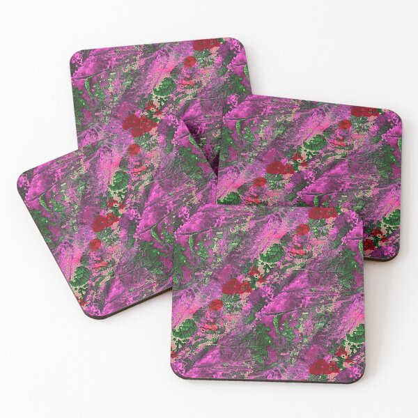 Item preview, Textured Rustic Abstract in Pink and Green designed and sold by Artistestella.
