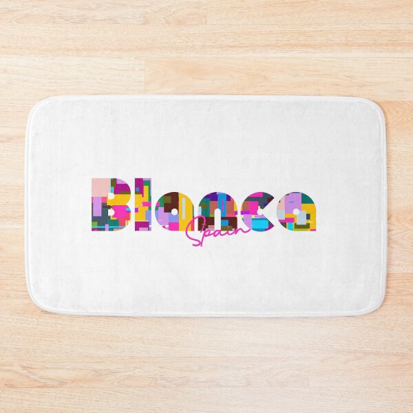 Item preview, Blanca, Spain, Vibrant Abstract City Typography Art designed and sold by Wanderful-roads.