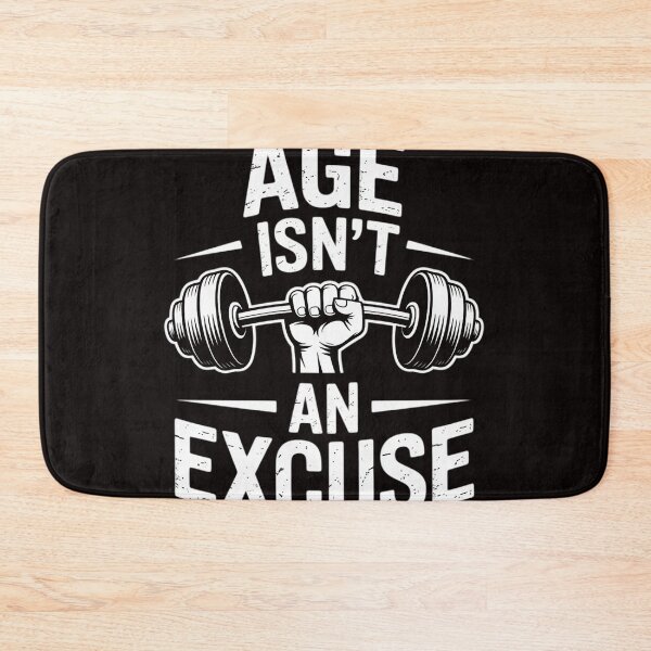 Item preview, Age Isn't An Excuse Workout Fitness Motivation Quote designed and sold by Hybrid-Mind.