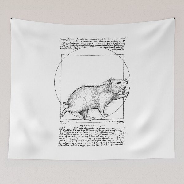 Item preview, Hamster Wheel Funny Ironic Vitruvian Man Leonardo Da Vinci designed and sold by GrandeDuc.