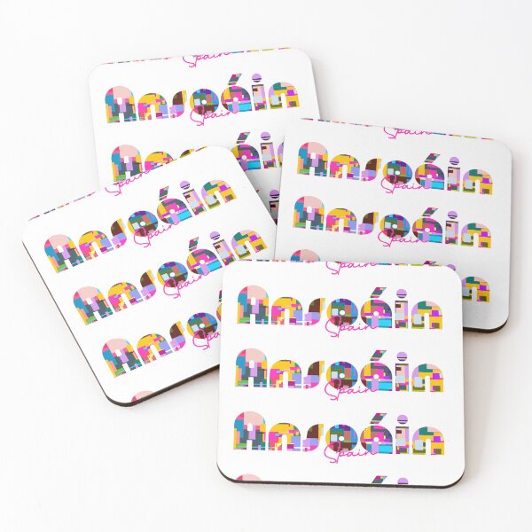 Item preview, Ansoáin, Spain, Vibrant Abstract City Typography Art designed and sold by Wanderful-roads.
