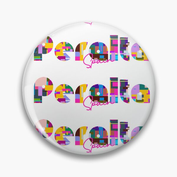 Item preview, Peralta, Spain, Vibrant Abstract City Typography Art designed and sold by Wanderful-roads.