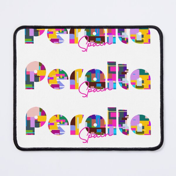 Item preview, Peralta, Spain, Vibrant Abstract City Typography Art designed and sold by Wanderful-roads.