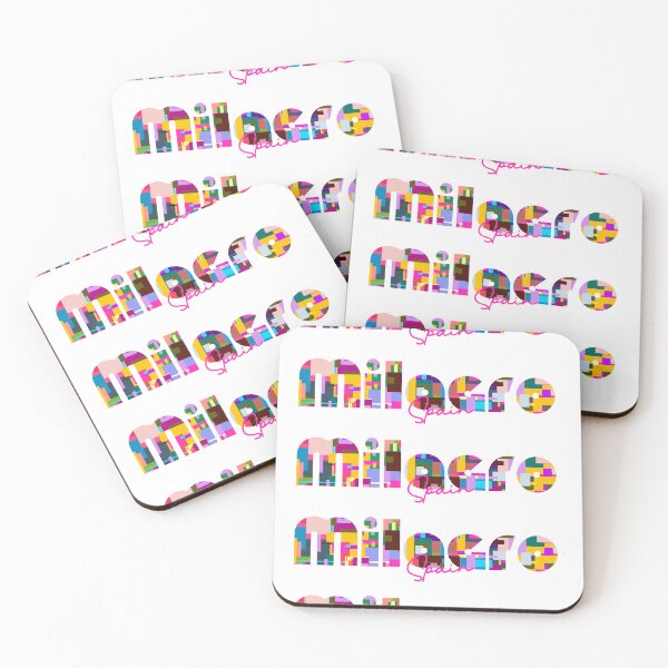 Item preview, Milagro, España, Arte tipográfico abstracto y vibrante de la ciudad designed and sold by Wanderful-roads.