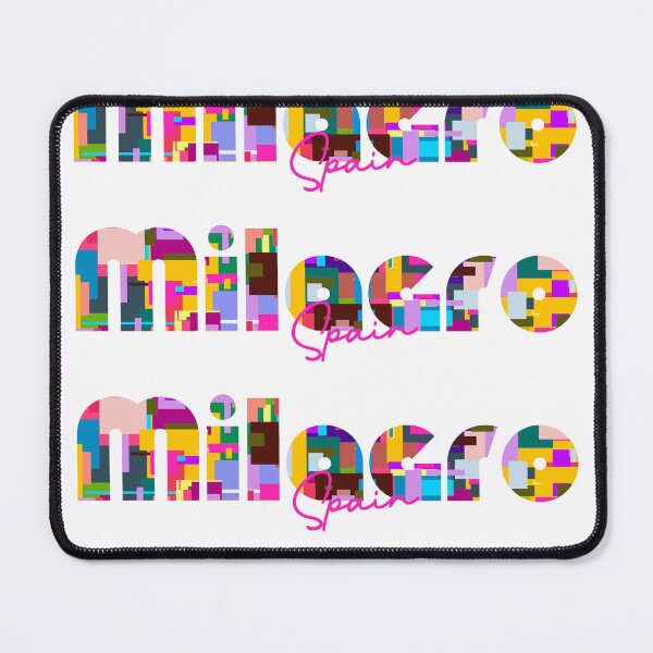 Item preview, Milagro, Spain, Vibrant Abstract City Typography Art designed and sold by Wanderful-roads.