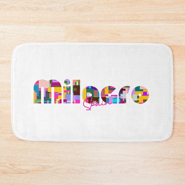 Item preview, Milagro, Spain, Vibrant Abstract City Typography Art designed and sold by Wanderful-roads.