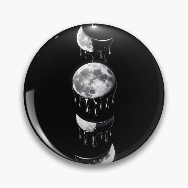 Item preview, Moon Phase Drip | Melting Lunar Cycle Surrealist Gothic Art designed and sold by Studio77-Gothic.