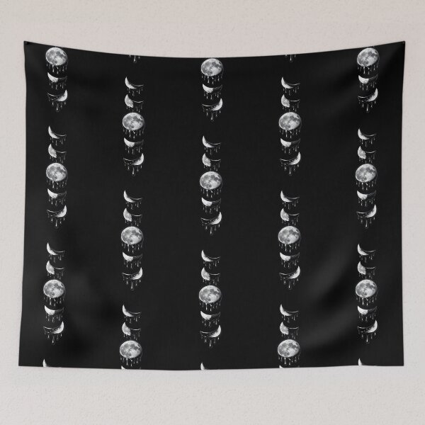 Item preview, Moon Phase Drip | Melting Lunar Cycle Surrealist Gothic Art designed and sold by Studio77-Gothic.